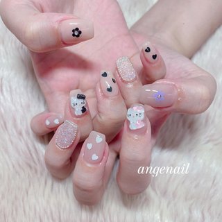 ４２９ネイルチップ ハート❤ ホログラム マーブル♡A Nail♡-