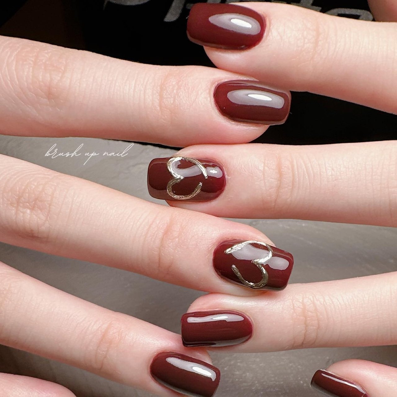 秋/デート/ハンド/ワンカラー/ハート - masakoのネイルデザイン[No