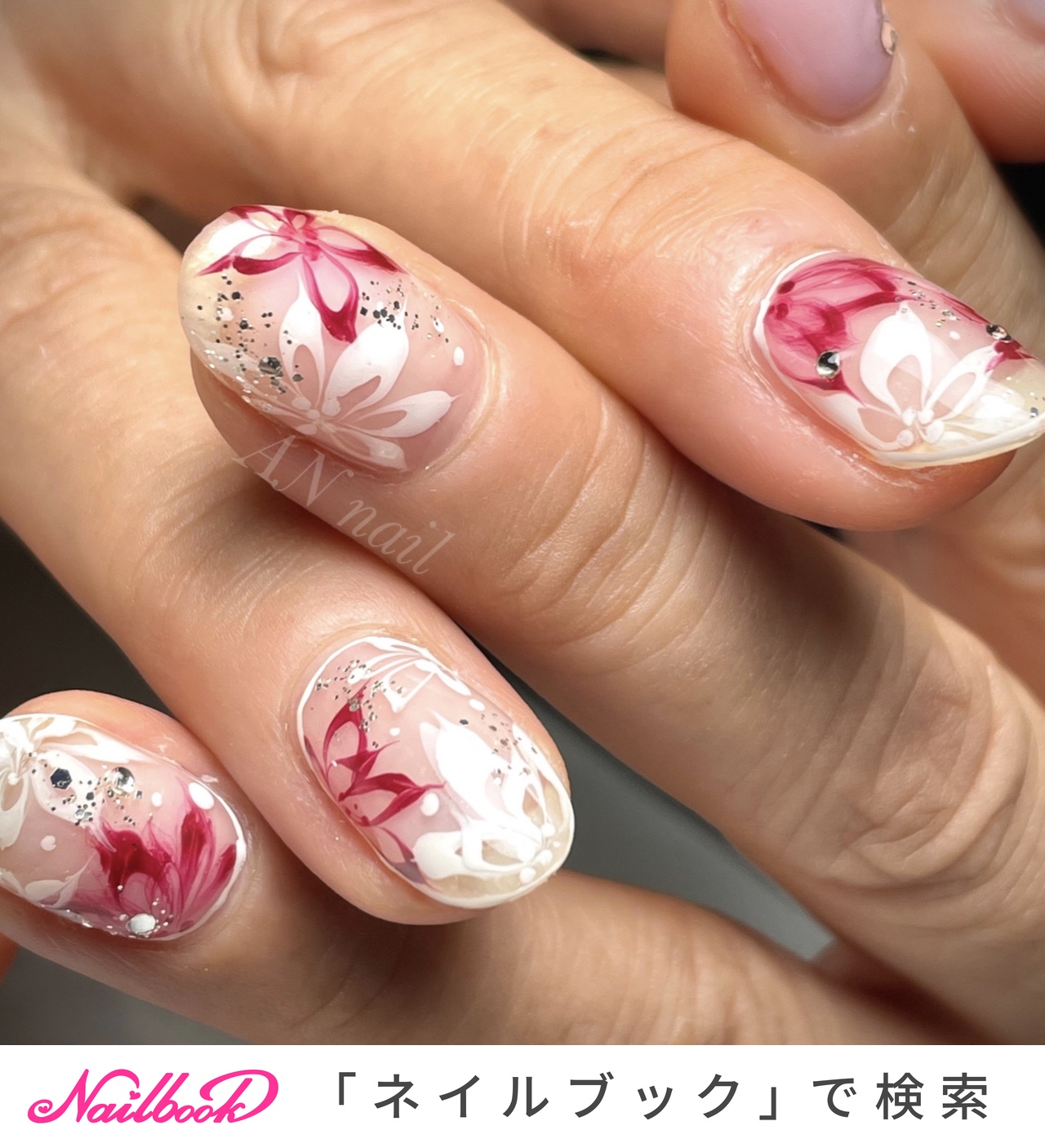 秋/冬/オールシーズン/ハンド/フラワー - AN nailのネイルデザイン[No.8408076]｜ネイルブック