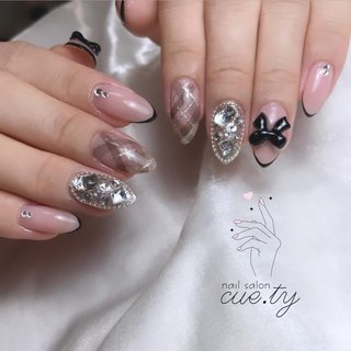 ハンド/ピンク/ブラック/ジェルネイル/ネイルチップ - Candy Nailの