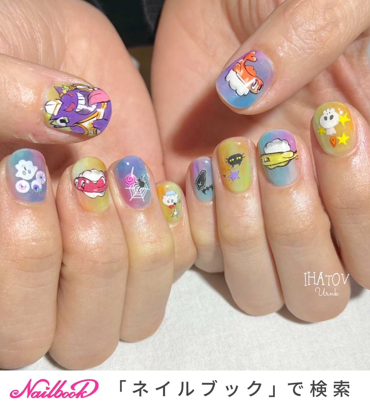 秋/ハロウィン/痛ネイル/星/ニュアンス - IHATOV-nailarts-のネイル