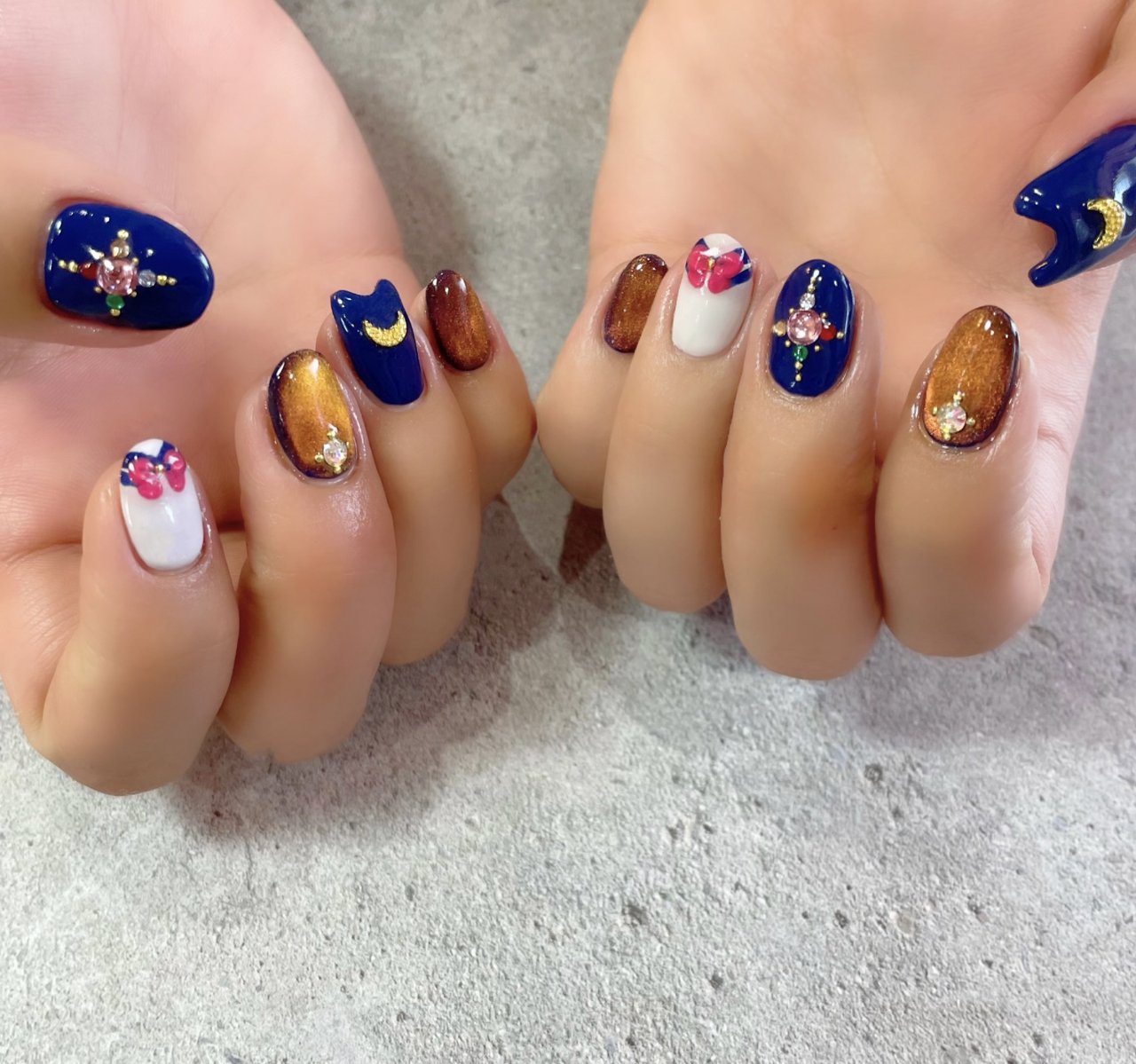 秋/オールシーズン/ハンド/個性派/ミディアム - nail salon ponte