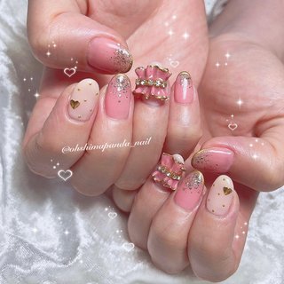 ワンホンネイル(ワンホン/中国ネイル/中華ネイル)/#フリルネイルの  