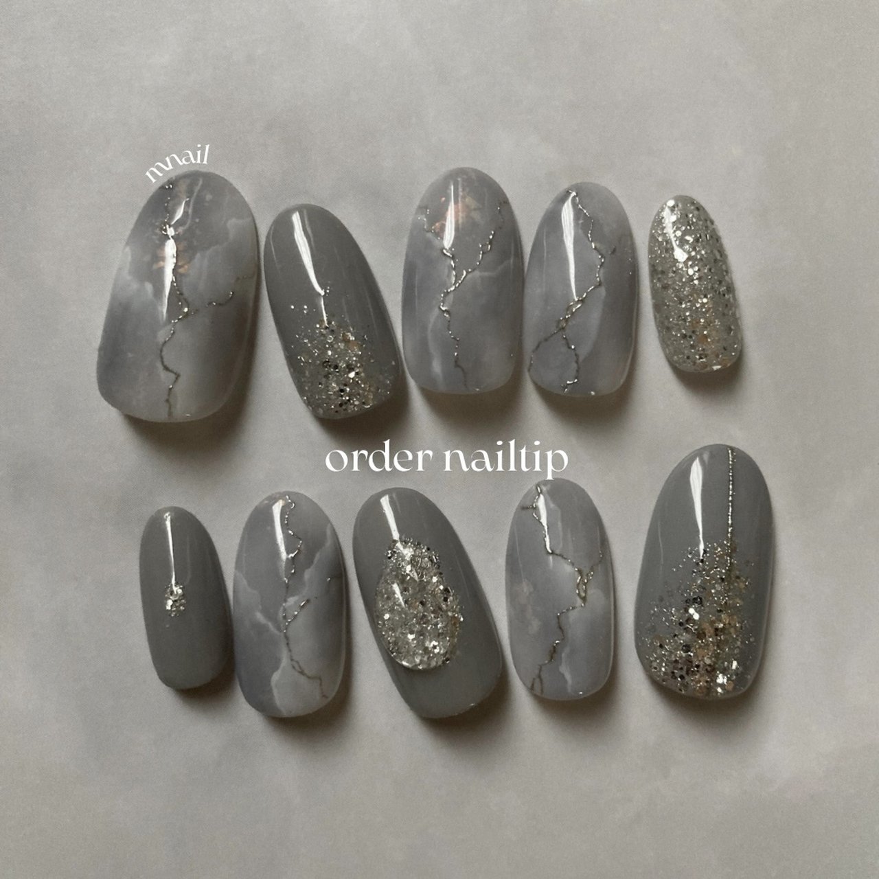 ハンド/グレー - mnailのネイルデザイン[No.8422455]｜ネイルブック