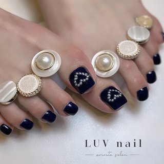 ネイビー/#フットネイルデザインのネイルデザイン(5ページ目)｜ネイル  