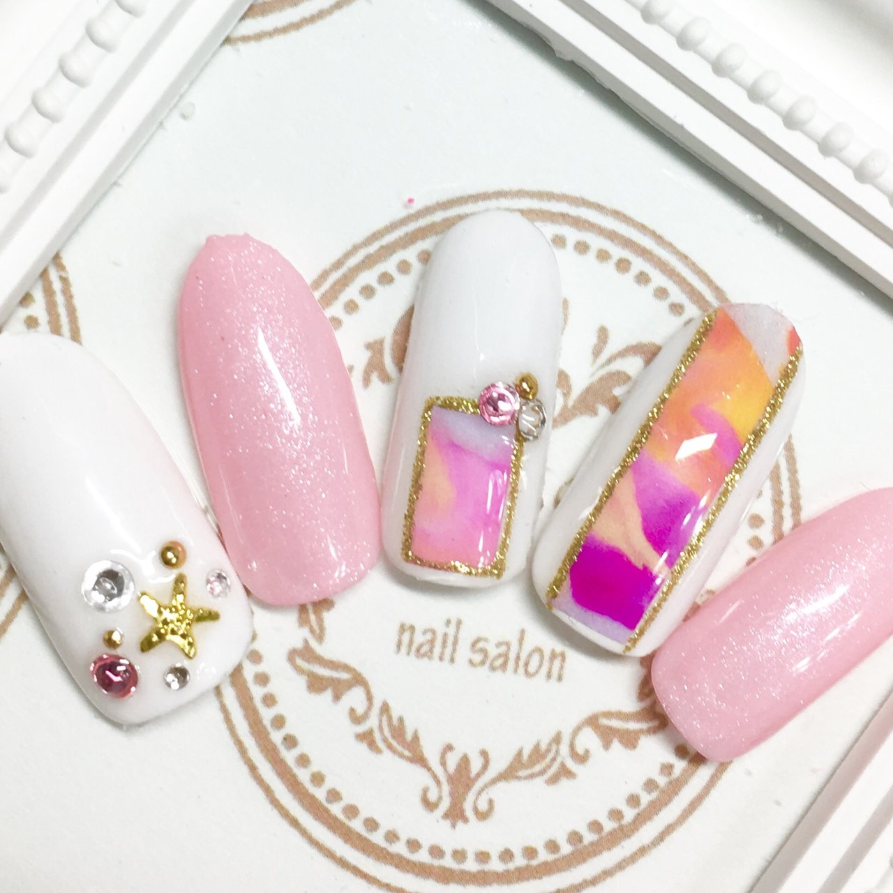 夏 旅行 海 パーティー ハンド Nailsalonmirミール 付け替えオフ無料のネイルデザイン No ネイルブック