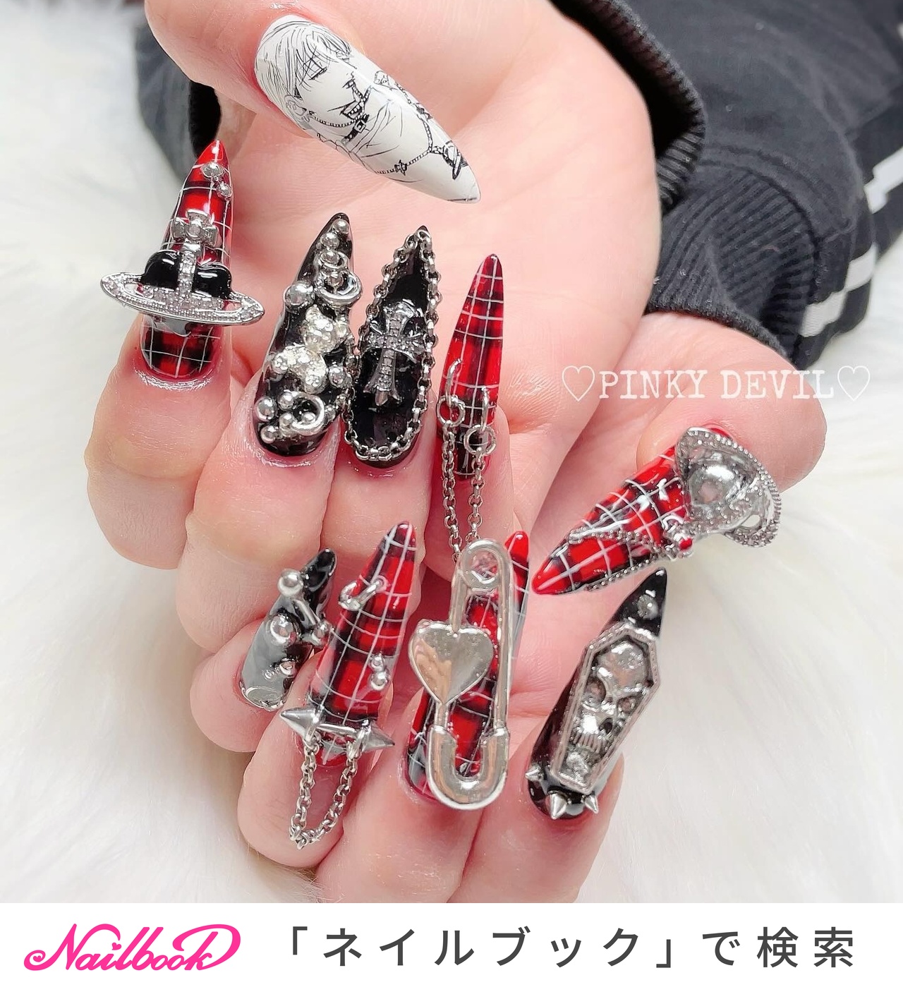 2025年】新着順｜チェック/#サブカル地雷のネイルデザイン｜ネイルブック