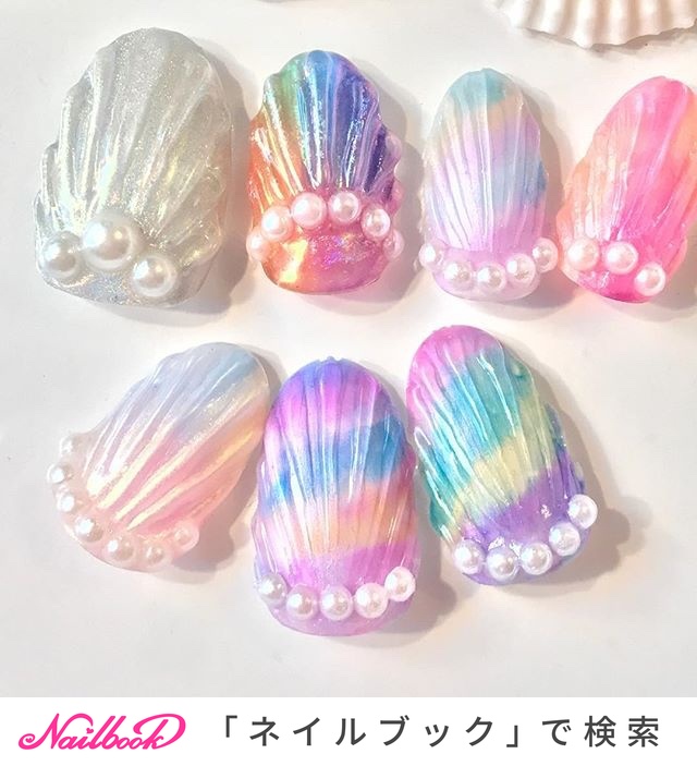 人気順｜#ダズリングパウダーユニコーンのネイルデザイン｜ネイルブック