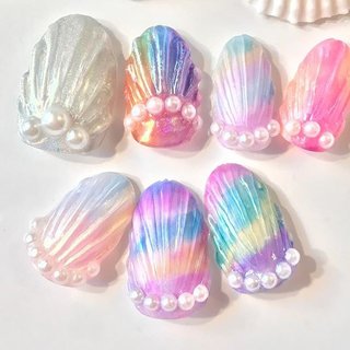 人気順｜#ダズリングパウダーユニコーンのネイルデザイン｜ネイルブック
