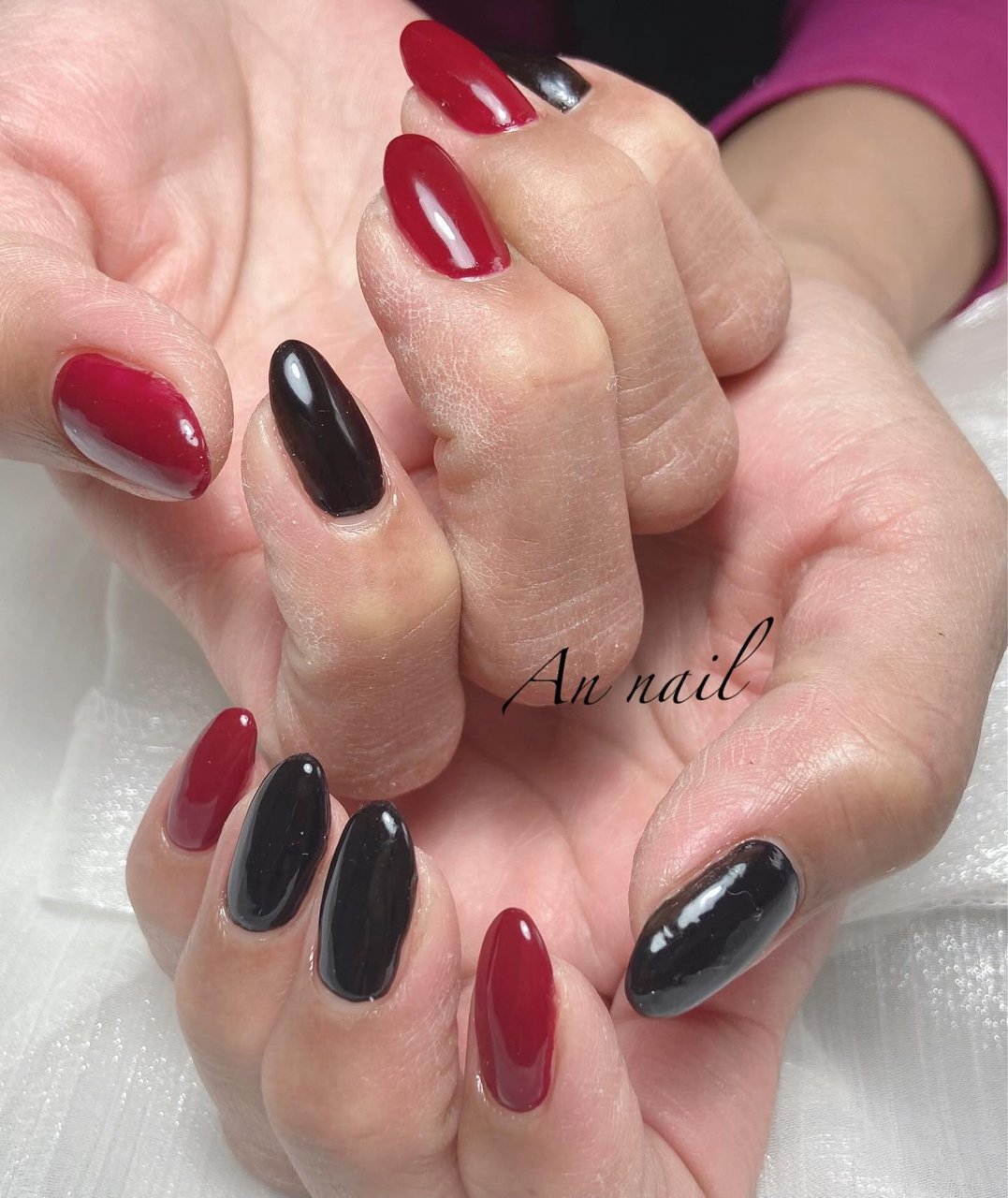 秋/シンプル/ワンカラー/大人/ボルドー - An nailのネイルデザイン[No