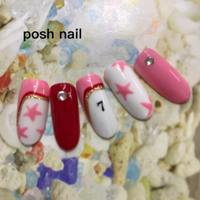 スポーツ ハンド ピンク ジェル Poshnail 106713のネイルデザイン No 2258628 ネイルブック