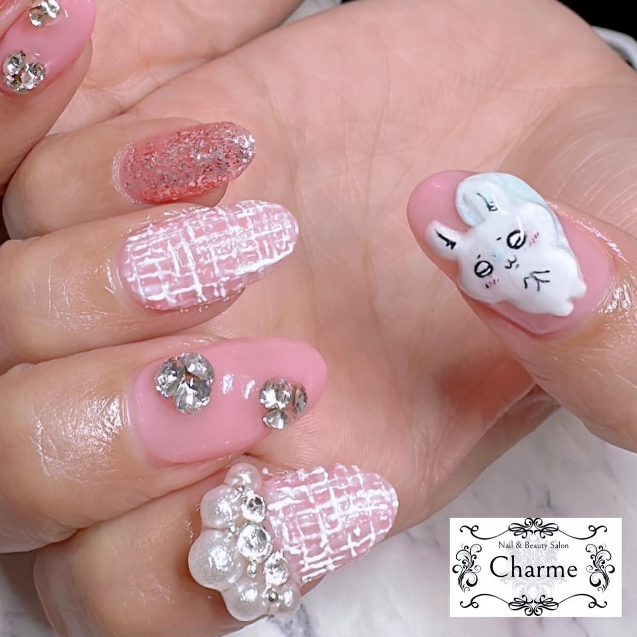 痛ネイル/ツイード - Charme-Nail&Beauty-のネイルデザイン[No.8435067]｜ネイルブック