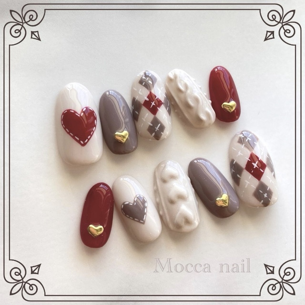 冬/バレンタイン/クリスマス/デート/ハート - もっかnail 《 生花と