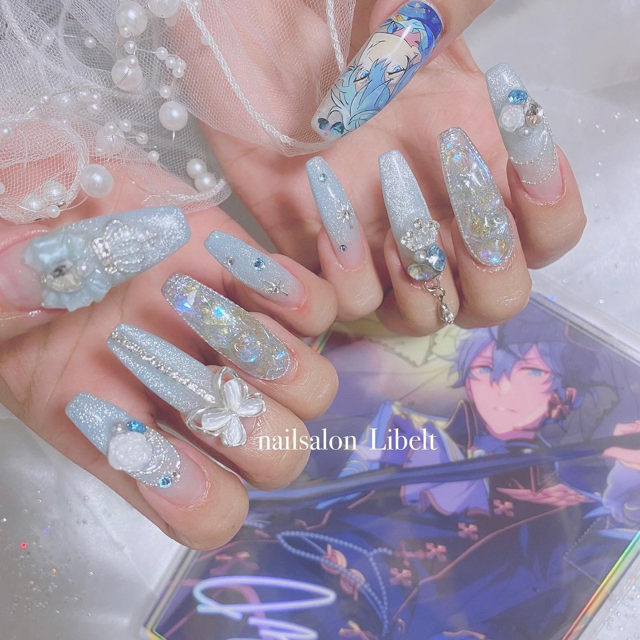 推し活/痛ネイル/マグネット/キラキラ/韓国 - satomiのネイルデザイン