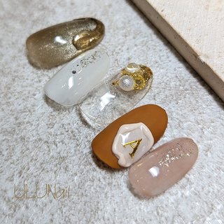 ネイルチップ シーリング スタンプ ニュアンス ホロ ゴールド
