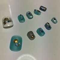 2020年 新着順 マット ブルー マニキュアのネイルデザイン ネイルブック