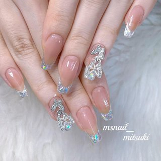 43】オーダー チークネイル ネイルチップ フレンチガーリー ニュアンス