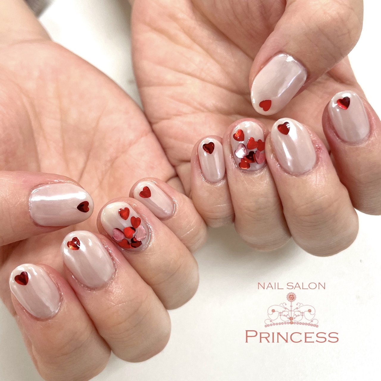 ハンド/ホログラム/ハート/オーロラ/ミラー - nailsalon_princessの
