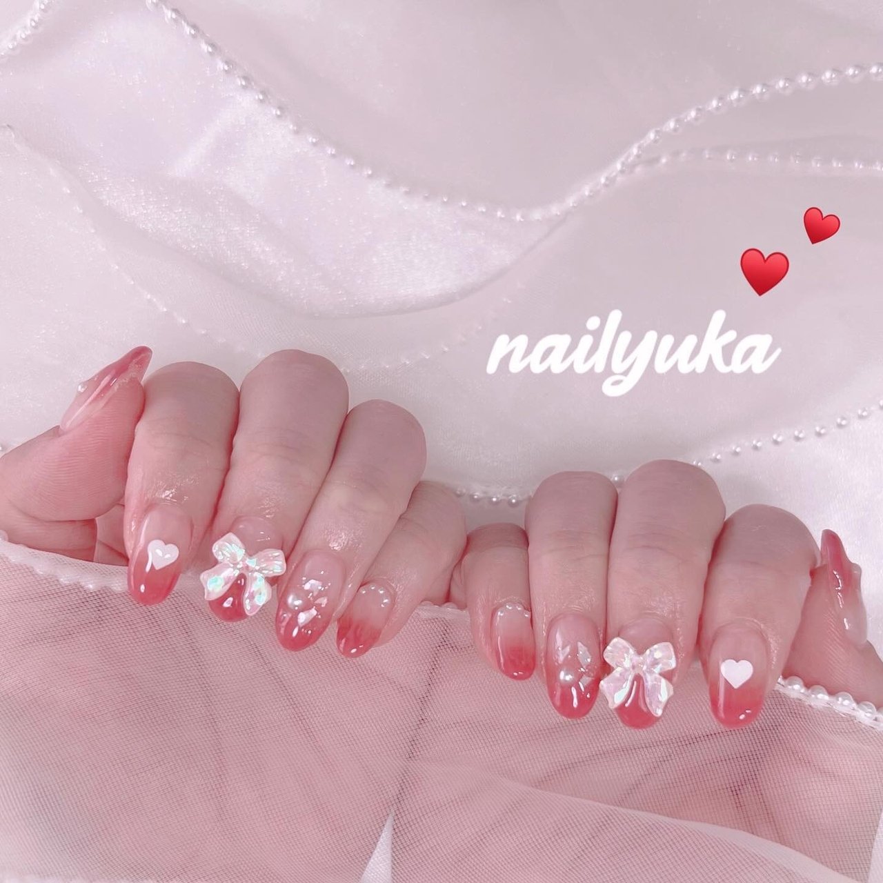 グラデーション/シェル/オーロラ/リボン/韓国 - nail yukaのネイル 