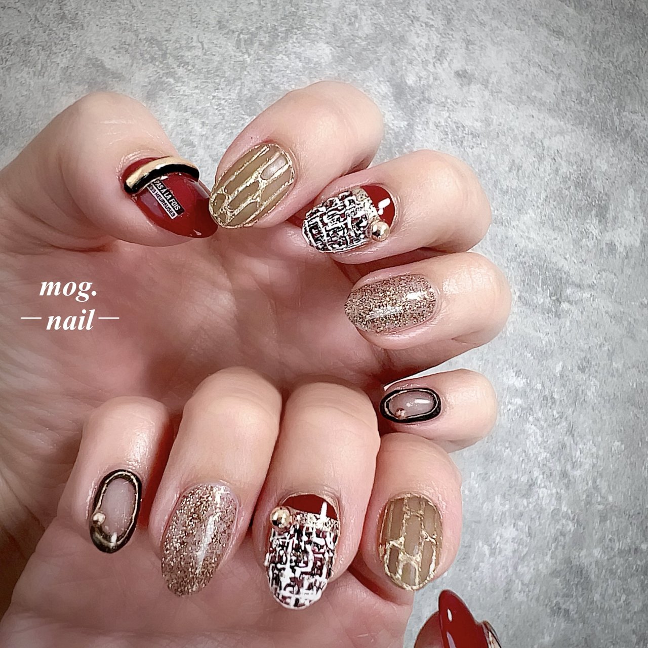 冬/成人式/バレンタイン/クリスマス/ハンド - mog.nailのネイル 