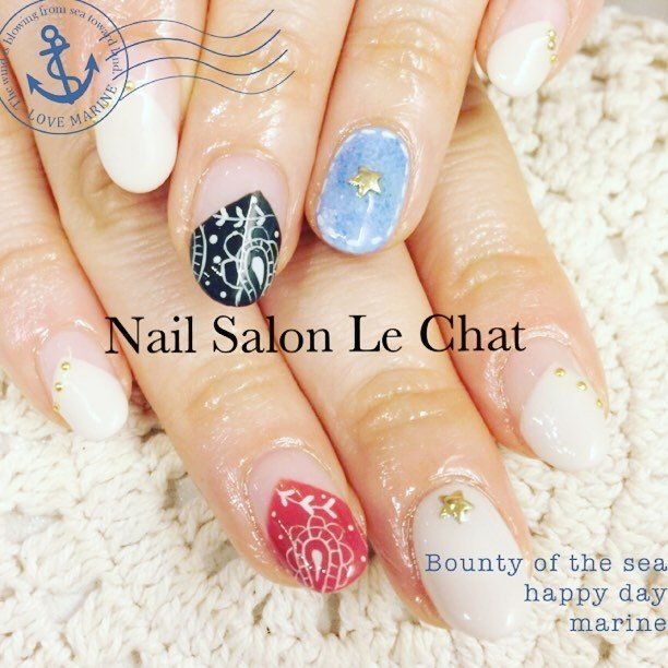 夏 旅行 海 浴衣 ハンド Total Beauty Salon Le Chatのネイルデザイン No ネイルブック