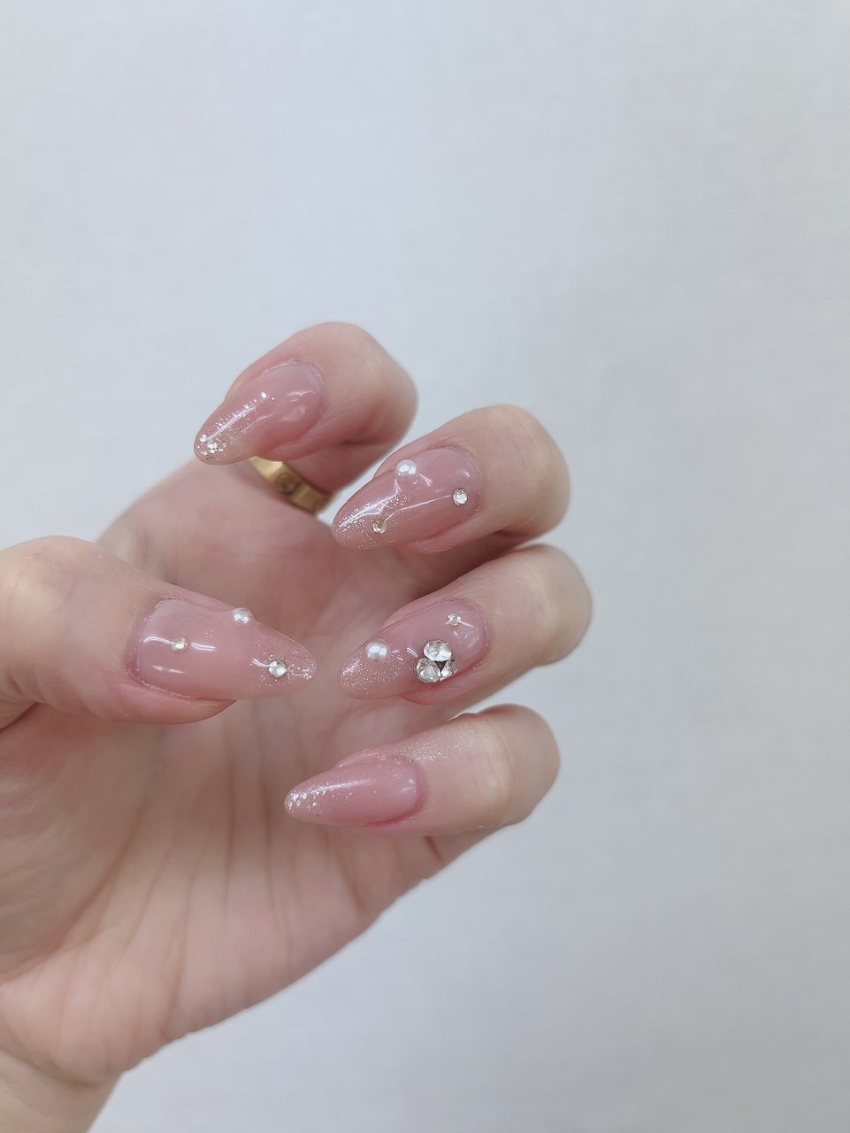 オールシーズン/ハンド/キラキラ/ミディアム/オーバル - ainail(福岡