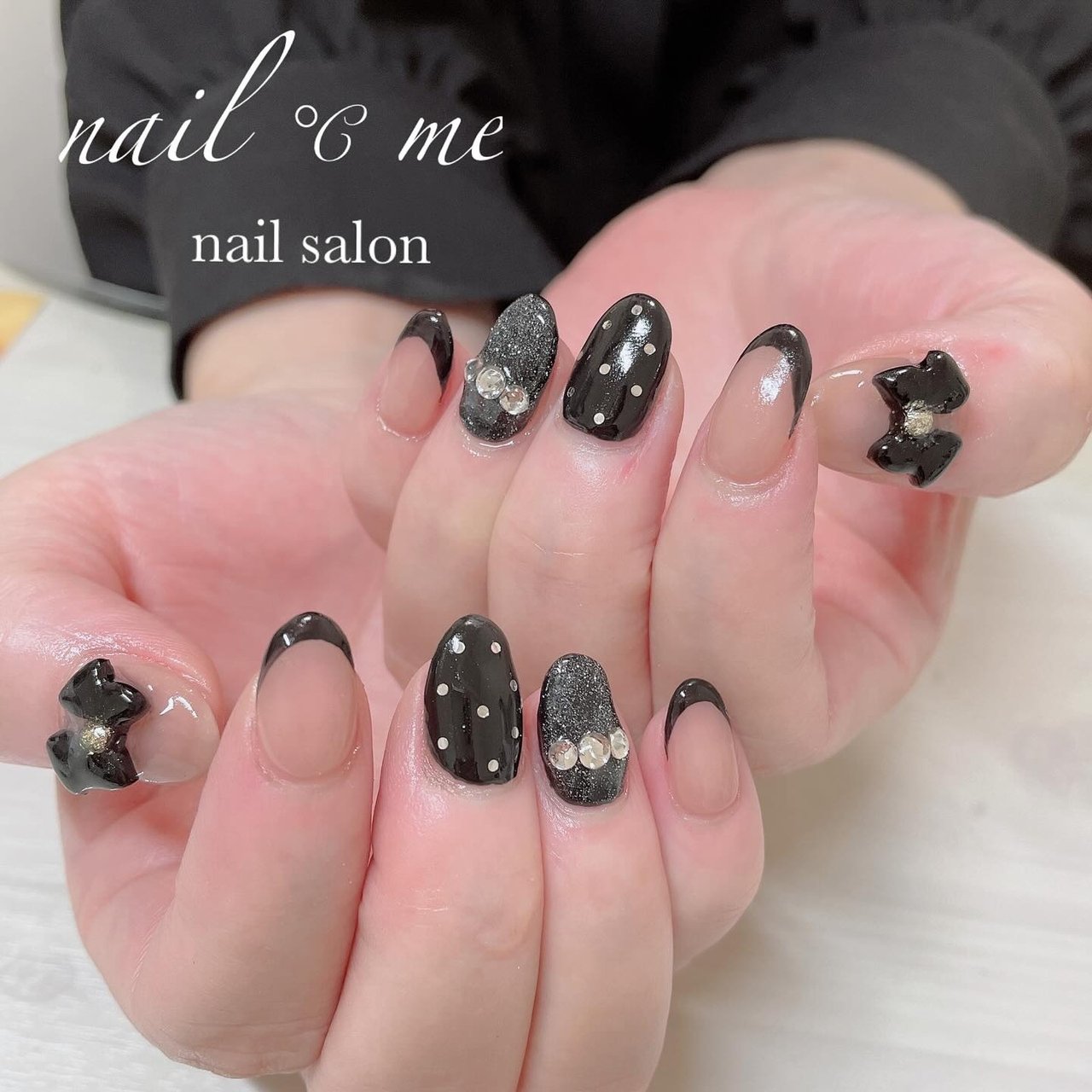 フレンチ/ビジュー/ドット/リボン/韓国 - Nail ℃ me【ネイルドミー 
