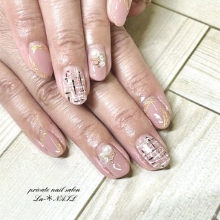 ツイード/#ミラーラインのネイルデザイン｜ネイルブック 