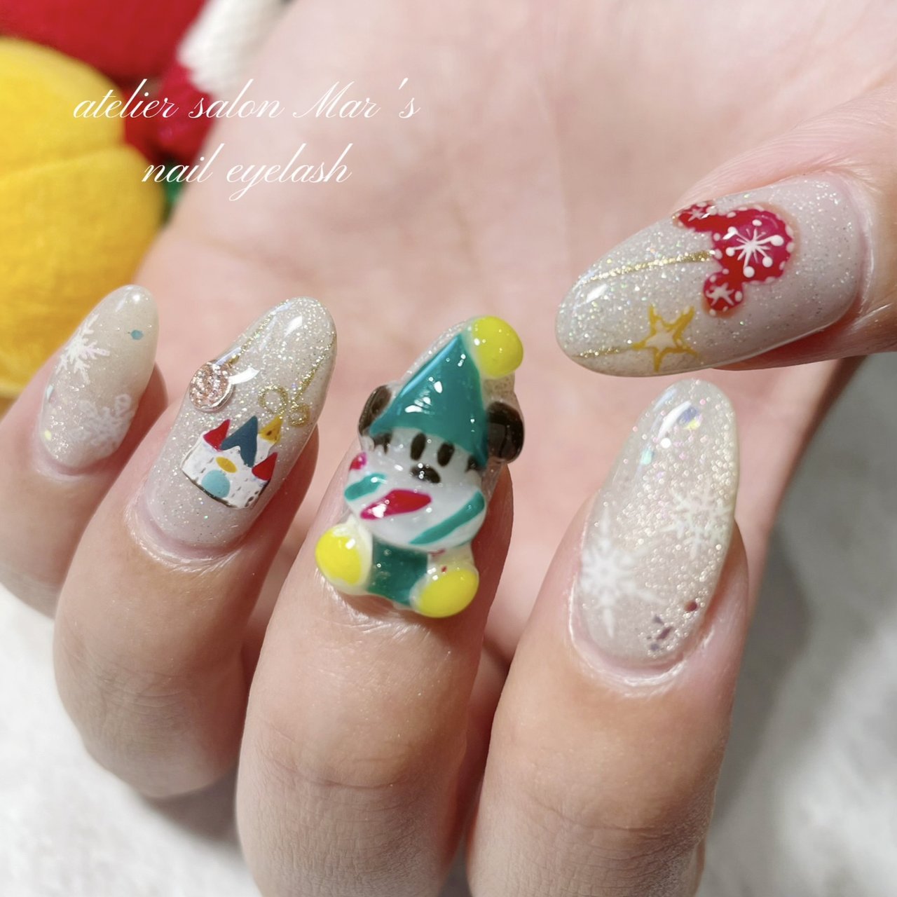 2025 クリスマス リルリンリン ネイルパーツ 3dパーツ 2025 クリスマス