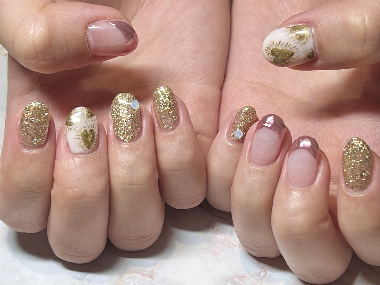 冬/バレンタイン/クリスマス/ハンド/ハート - はるちん🐬のネイル  