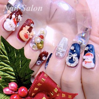 雪だるま ネイルパーツ スノーマンB ラインストーン 9色 ネイルパーツ | TIARE-nails