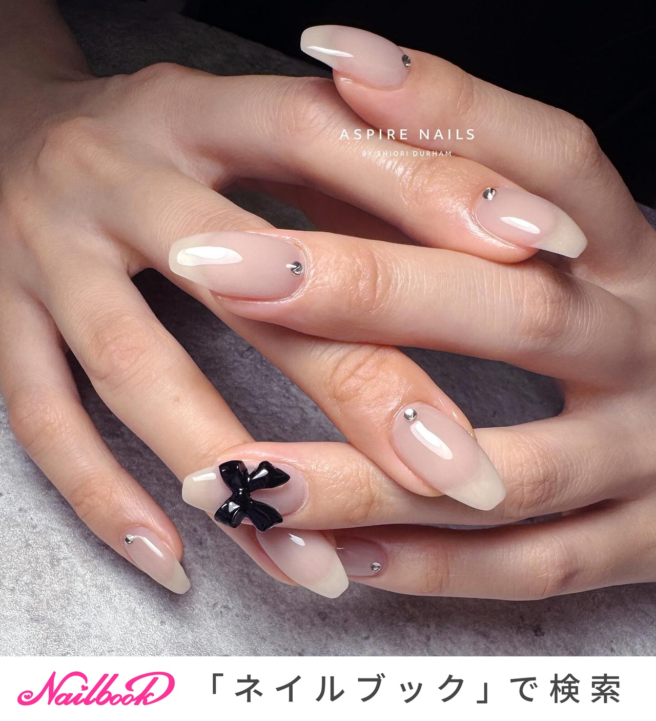 リボン/大人/ちゅるん - ASPIRE NAILSのネイルデザイン[No.8501477