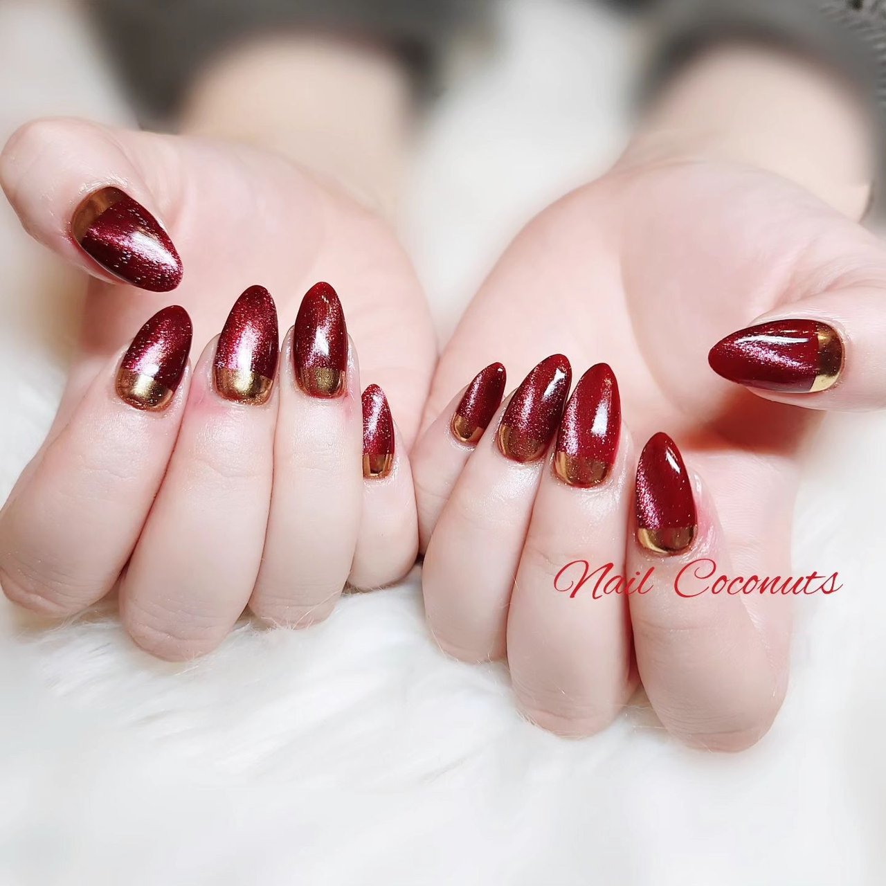 冬/クリスマス/マグネット/ミラー/大人 - ぐみのネイルデザイン[No