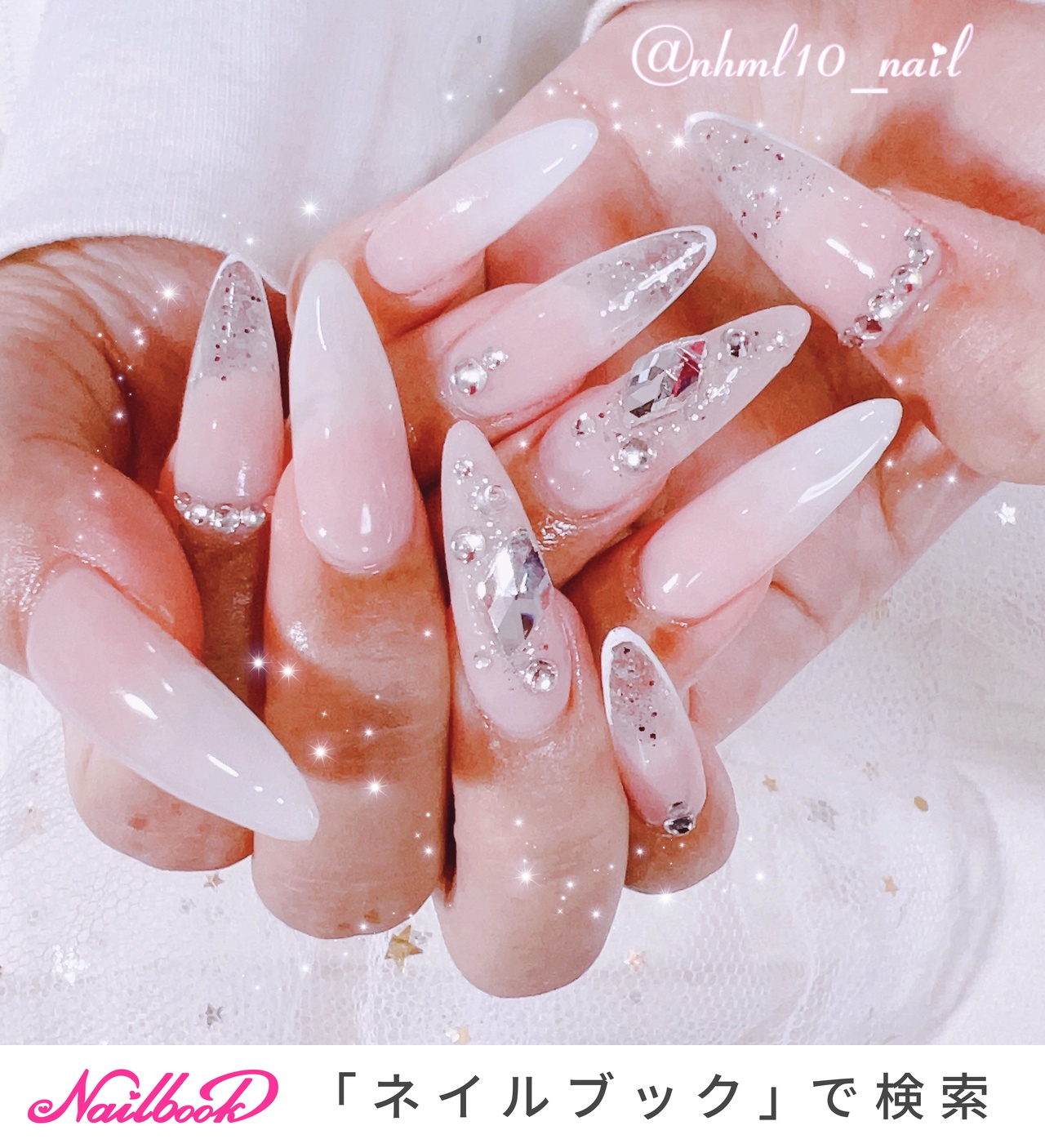 【No.029】ネイルチップ♡サブカルネイル♡ピンクネイル♡クリアネイル♡ロング No.029】ネイルチップ♡サブカルネイル♡ピンクネイル♡クリアネイル