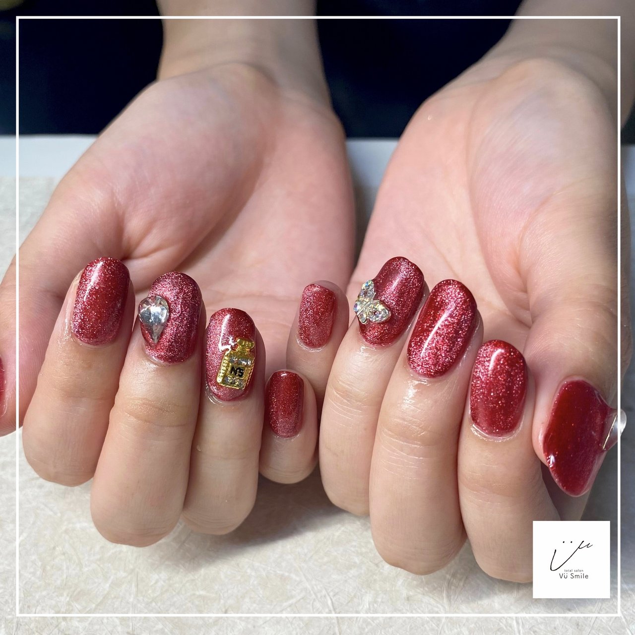 オールシーズン/ハンド/マグネット/レッド/ジェルネイル - total salon