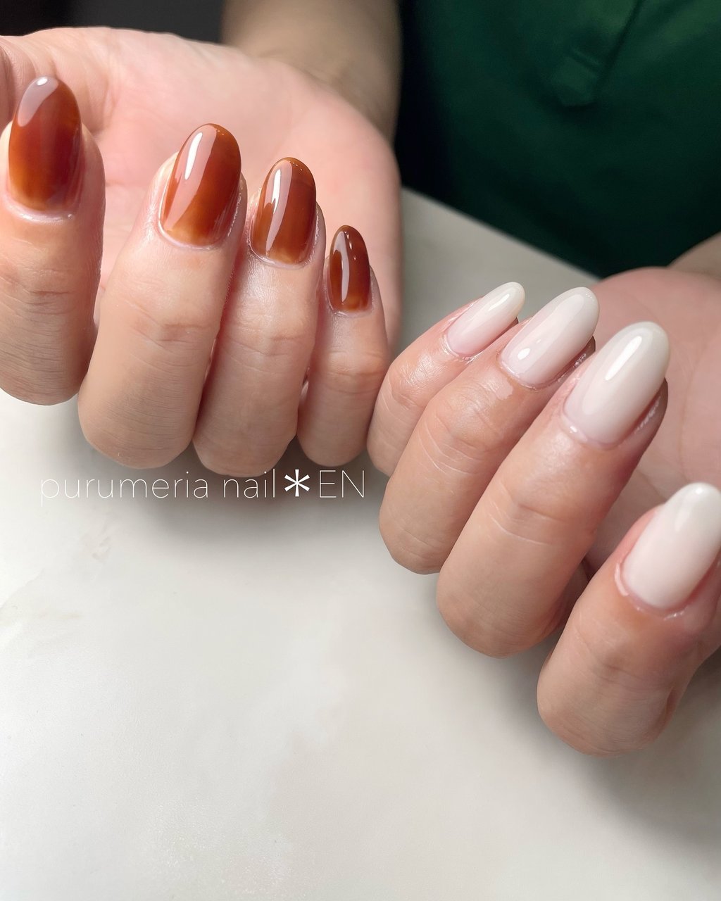 秋/ワンカラー/シースルー/大人/ホワイト - purumeria nail＊ENの