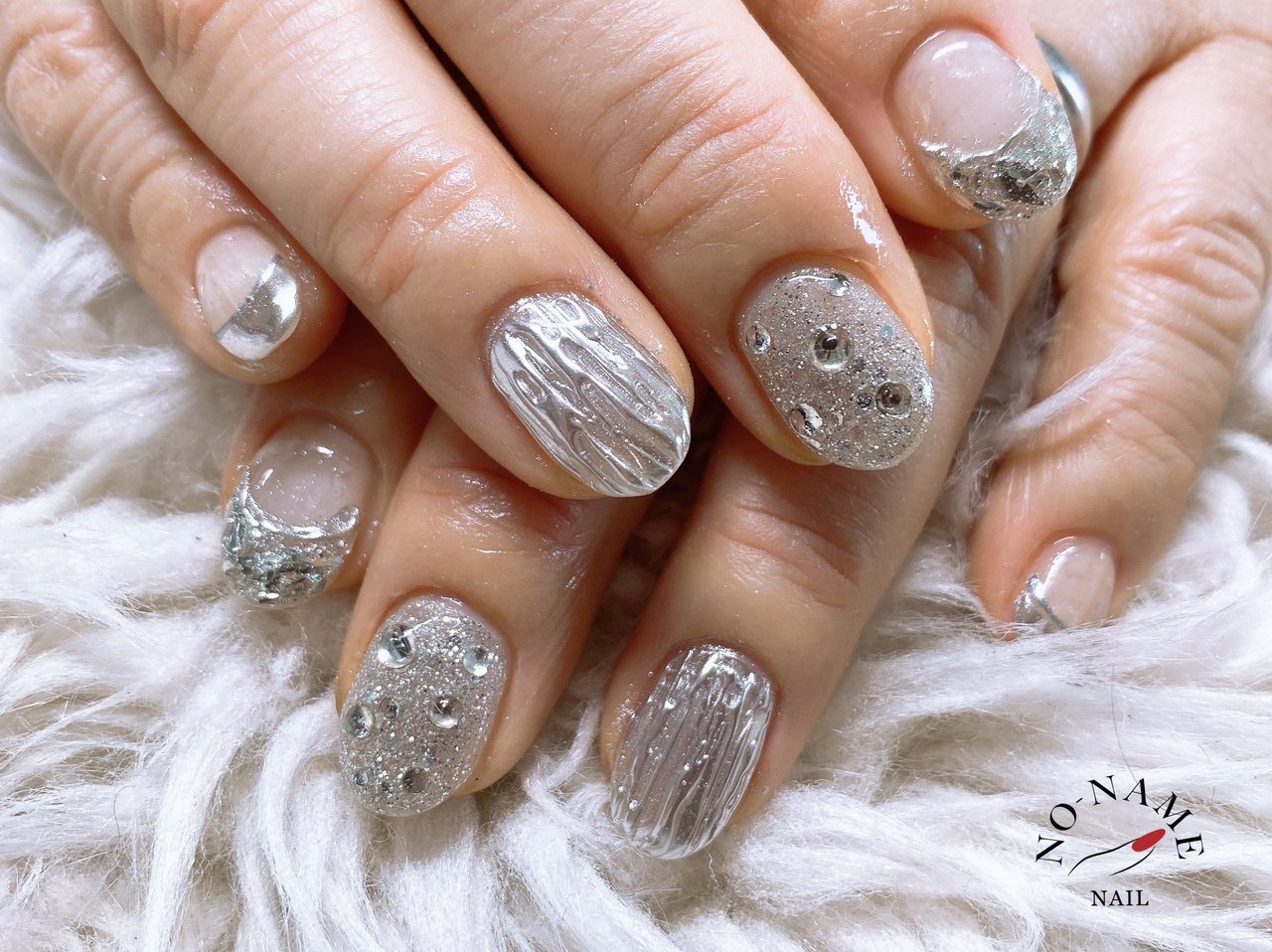 yun　美品⭐︎mogahna ネイルアート用品 シルバー ハンド/マグネット/ミラー/シルバー/ジェルネイル - sonomiの