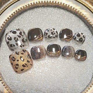 人気順｜レオパード(ヒョウ柄)/＃アシンメトリーネイルのネイル