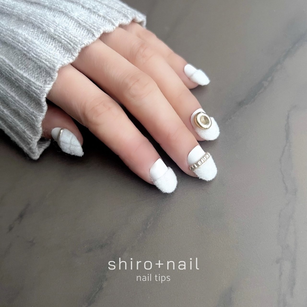 オーダーネイルチップNo.17 冬 雪 クリスマス ニットデザイン 2025年秋