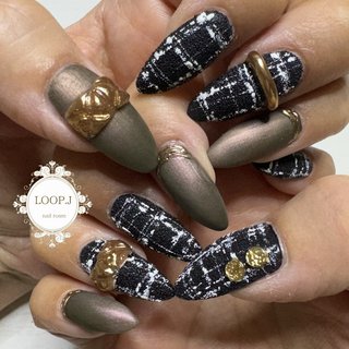 人気順｜#モコモコツイードのネイルデザイン｜ネイルブック 