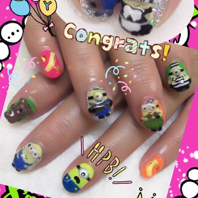 ハンド 痛ネイル キャラクター 3d カラフル Nailsalonadvanceのネイルデザイン No ネイルブック
