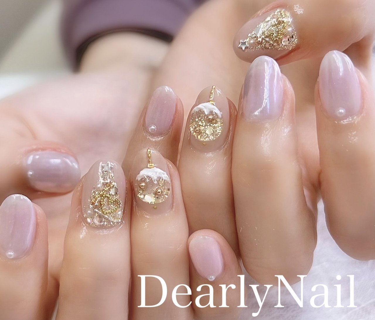 冬/クリスマス/パーティー/デート/ハンド - DearlyNailのネイル