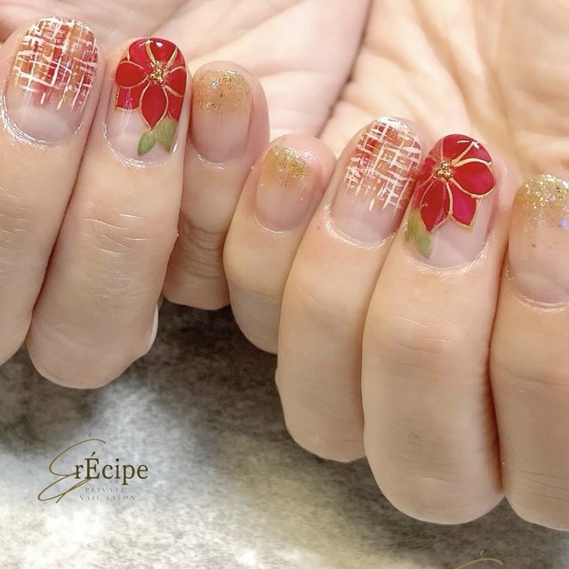 保存版】冬に咲く花のフラワーネイル|2024最新ネイルデザイン20選 