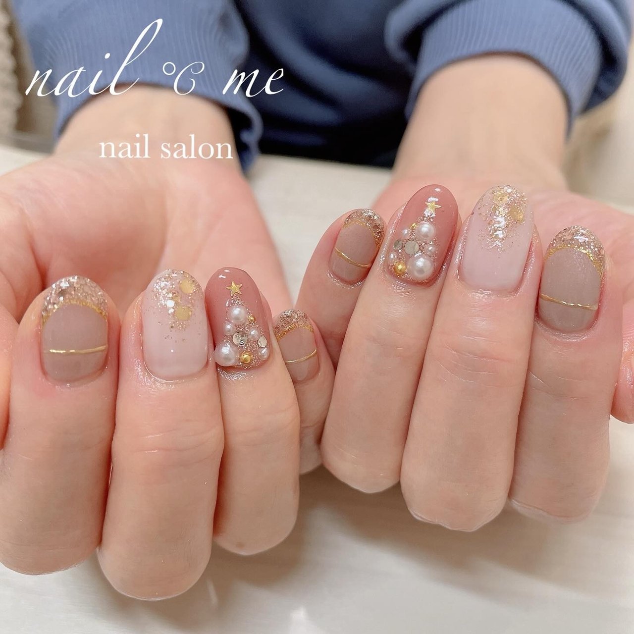 オーダーネイルチップNo.15 冬 手書き雪の結晶 クリスマス オーダーネイルチップNo.15 冬 手書き雪の結晶 クリスマス