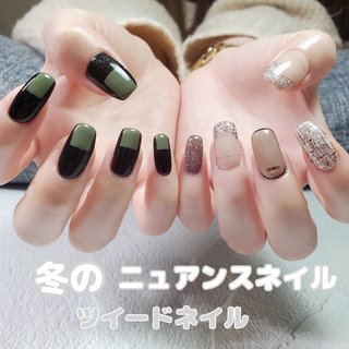 ツイード/#ミラーラインのネイルデザイン｜ネイルブック 