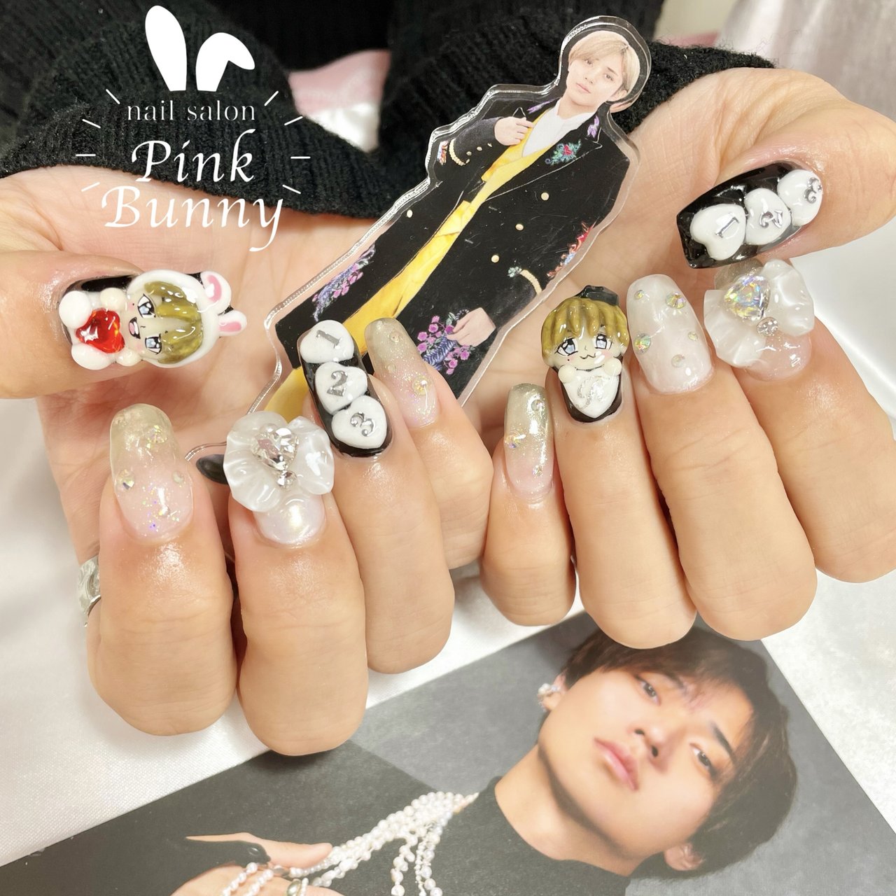 ライブ/推し活/ハンド/ハート/3D - nail salon Pink Bunnyのネイルデザイン[No.8523922]｜ネイルブック