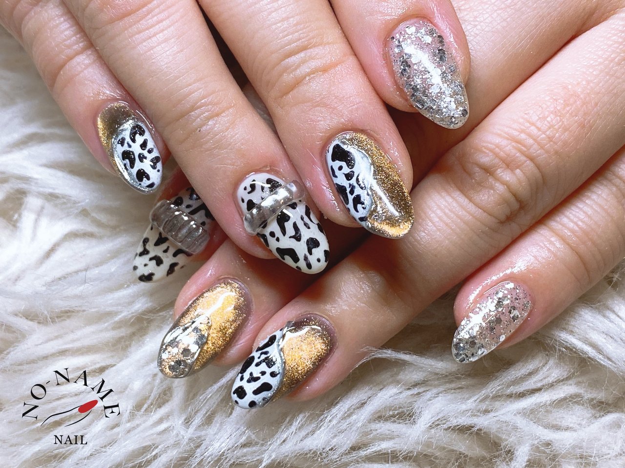 秋/冬/ハンド/マグネット/レオパード - sonomiのネイルデザイン[No