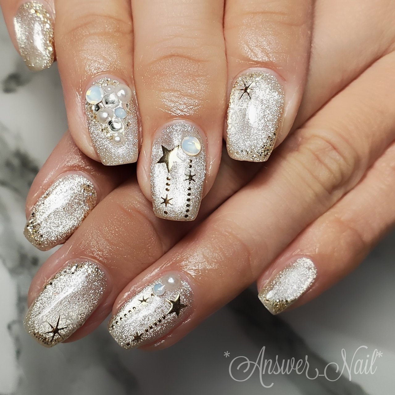 マグネット/シルバー - Answer_Nailのネイルデザイン[No.8530457