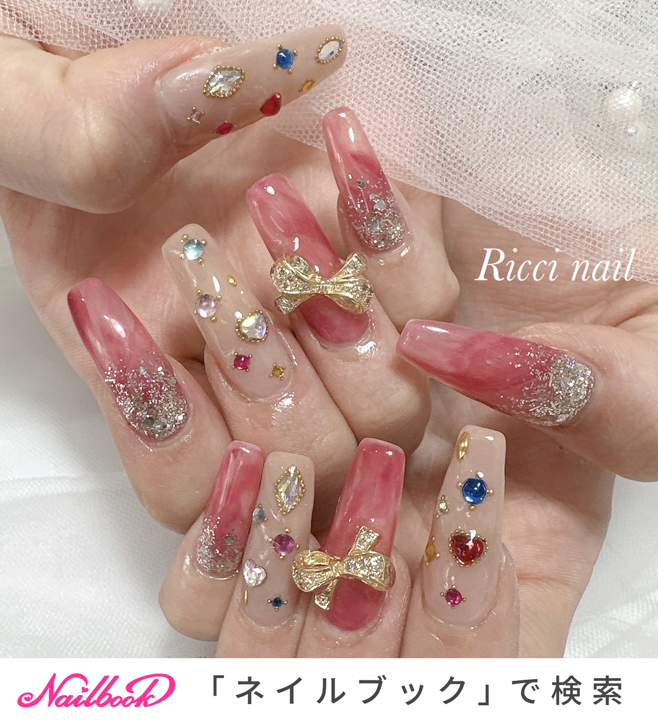 人気順｜ハート/#ロングネイルのネイルデザイン(17ページ目)｜ネイルブック 