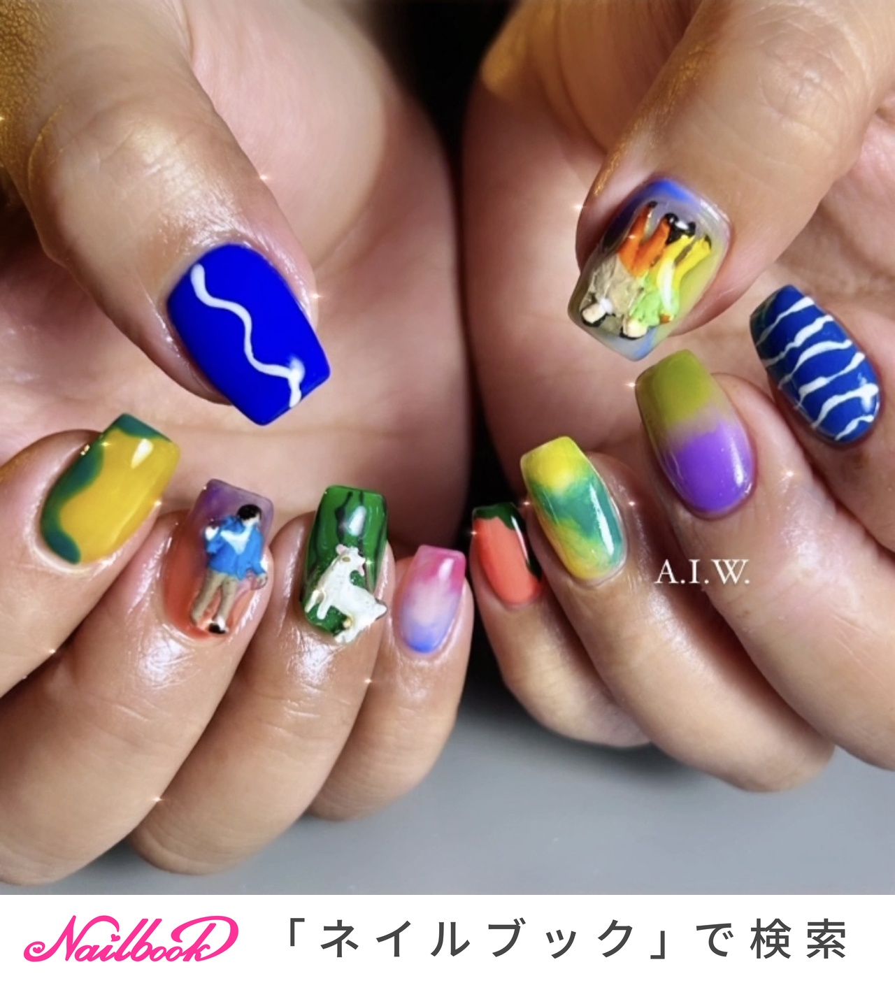 ハンド - 後藤カナ | A.I.W. nail & Eyebrowのネイルデザイン[No